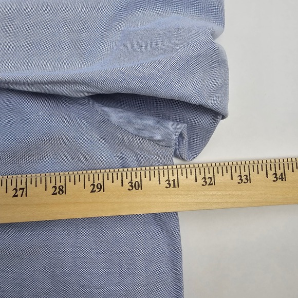 Ralph Lauren Big Shirt Mens XXL Blue 100% Cotton Long Sleeve Button Up Pony Logo - Picture 7 of 10